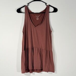 Universal Thread V-Neck Tank Top in Warm Brown